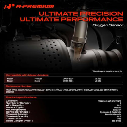 A-Premium Upstream and Downstream O2 Oxygen Sensor Compatible with Nissan
