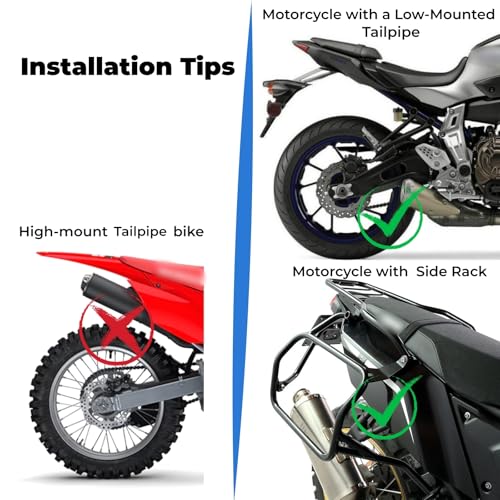 KEMIMOTO PVC Waterproof Motorcycle Saddlebags 50L Adventure Dual Sport Bike - color: Black