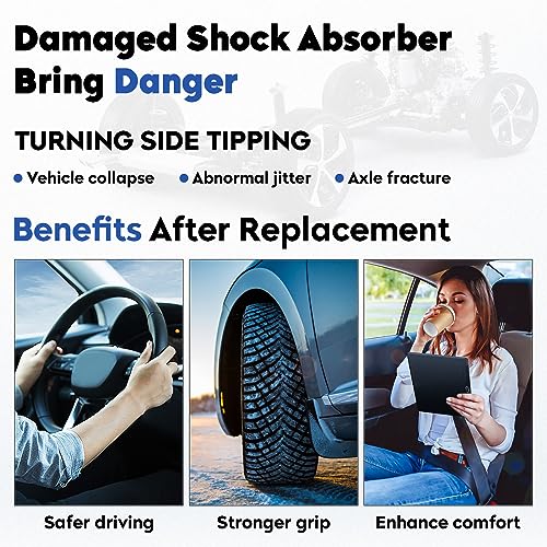 Front Complete Struts Assembly w/Coil Spring Fit for Toyota Sienna 3.3L FWD 7 Passenger ONLY 2004-2006, Shock Absorber Replace for 172237 172236（Set of 2）