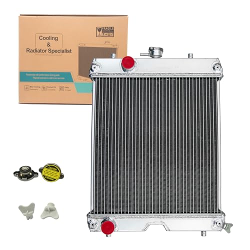 #TC420-16000 KiayUiey 2 Row Aluminum Radiator Fits for Kubota L3200 L3800 LX2610 LX3310 LX3520 Replacement Tractors Radiator for Kubota