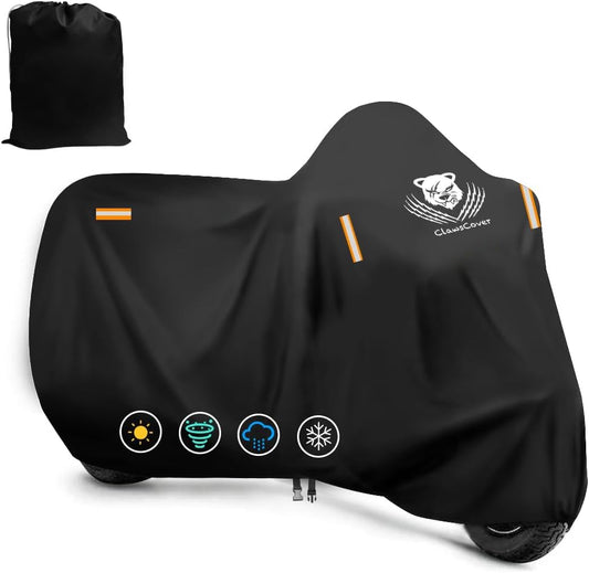 Motorcycle Cover Waterproof Outdoor,Breathable and Durable Oxford Cloth - size: 116Lx47.2Wx55H Inch