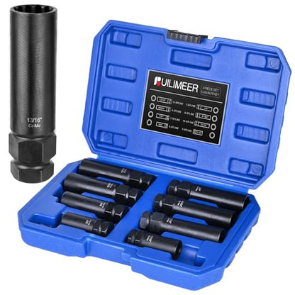 Spline Lug Nut Socket Set - 8 Pieces - size: 8 Pieces