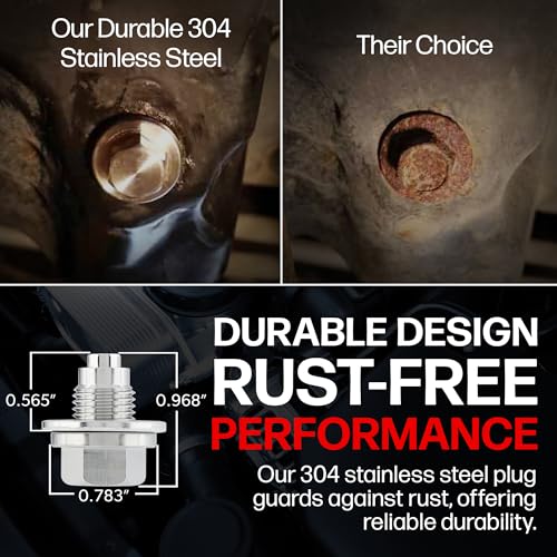 Votex - Made in USA - M12 X 1.25MM Magnetic Engine Oil Drain Plug fits Infiniti, Lexus, Nissan, Toyota - Stainless Steel - Part Number DP006 - size: M12 X 1.25 Magnetic Drain Plug