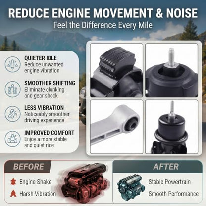 3PCS Engine Motor Mount Set for 2007-2019 Toyota Yaris 1.5L L4 Automatic - size: 2007-2019 Toyota Yaris