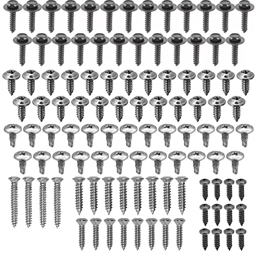 111-Piece Interior | Exterior | Engine Bay | Trim Screw Hardware Kit, Chrome #8 | FITS: GM, Chevrolet, Buick, Oldsmobile, Pontiac, Cadillac, GMC Trucks, A | B | C | D | E | F | G | H | J | X | Y Body.
