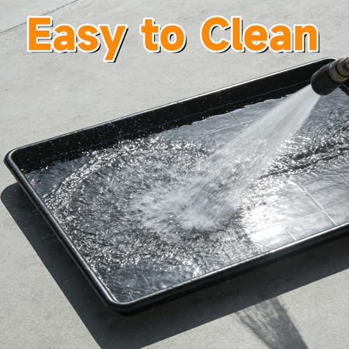 Oil Drain Pan,35" x 24" Large Oil Drip Tray for Under Car with No Splatter Pad, Leak-Proof Garage to Keep Floor Clean, Reusable Automotive Fluid Change Tray (2 PCS) - size: 2 PCS