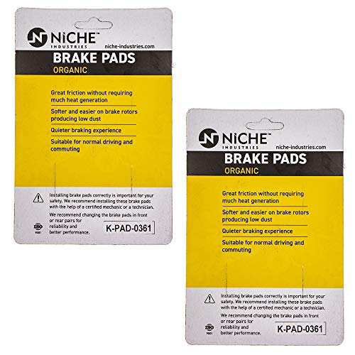 NICHE Complete Brake Pad Set for Harley-Davidson 41854-08 83911-09B Organic - size: Organic