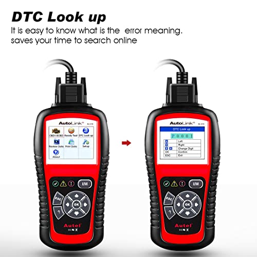 Autel AutoLink AL519 OBD2 Scanner, OBDII & CAN Car Diagnostic Scan Tool - color: Red
