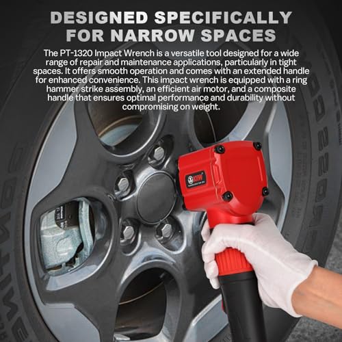1/2'' Angle Impact Wrench, 910 ft-lbs Torque, Compact Lightweight 3.63 lb - size: ‎1/2 inch | 910 ft-lbs