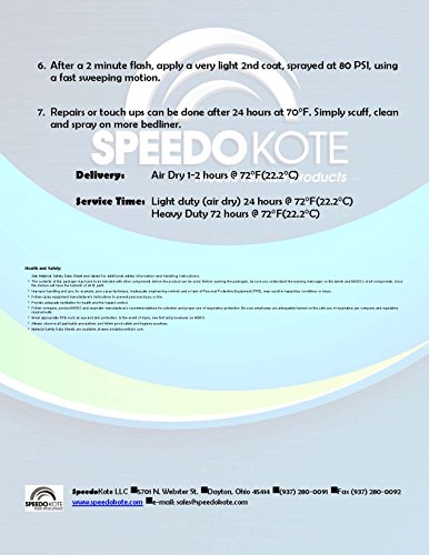 Speedokote T-Rex White Bed Liner, 2K Urethane, SMR-1000W-K8 Truck Bedliner w/Free Spray Gun