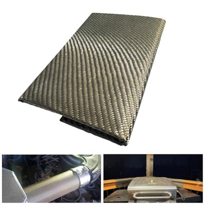 Reinforced Exhaust Heat Shield Mat Adhesive Heat Shield Heat Shield Automotive Heat Shield Material with Adhesive Backed Resistant High-Temp (26'' x 52'') - size: 26'' x 52''