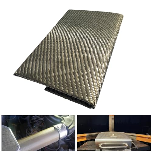 Reinforced Exhaust Heat Shield Mat Adhesive Heat Shield Heat Shield Automotive Heat Shield Material with Adhesive Backed Resistant High-Temp (26'' x 52'') - size: 26'' x 52''