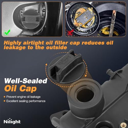 Nilight Engine Valve Cover with Gasket Replace# 132643Z001 264982 - size: for Nissan Altima S SL 2002-2006