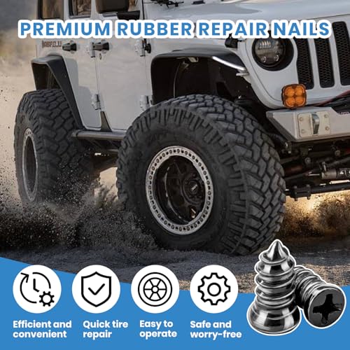 300 PCS Tire Repair Rubber Nail, 2 Size Vacuum Tire Plugs Kit - size: 300PCS