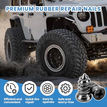 300 PCS Tire Repair Rubber Nail, 2 Size Vacuum Tire Plugs Kit - size: 300PCS