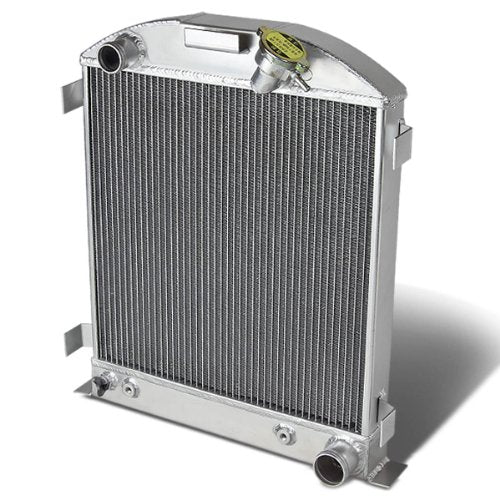 DNA Motoring RA-CHOPPED-CHEVY-3 3-Row Full Aluminum Radiator Compatible with 1932 Chopped AT/MT,17.25" H x 17.00" W x 1.75" D,1.50" / 1.75"Inlet/Outlet - style: 1932 Chopped AT/ MT