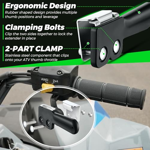 Saillong 1 Pack ATV Throttle Extender Black - color: Black