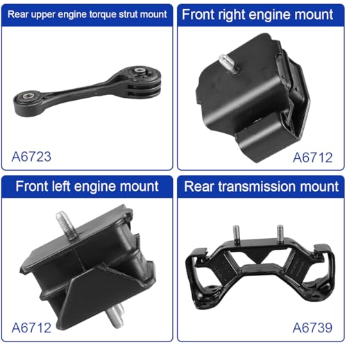 4PCS EngineTransmission Mount Kit for Subaru Impreza 04-2013 - size: for Impreza 04-2006/ for WRX 13-2016