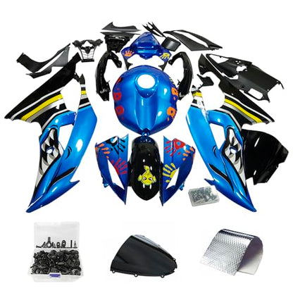 Motorcycle Fairing Kit Fits for 2008 2009 2010 2011 2012 2013 2014 2015 2016 Yamaha YZF R6 Injection ABS Plastic Bodywork Fairings （Shark-2）