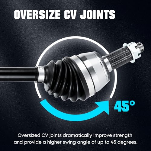 Front Left/Right Heavy Duty CV Axle for Polaris Ranger 900 Crew/XP 2013-2019(Non diesel versions, MUD), Ranger XP 1000 Crew EPS 2017-2020(Non HL), RZR S/4 800 2010-2014, Replace for 1332637, 2 Pcs - size: 2*Front Heavy Duty Axle