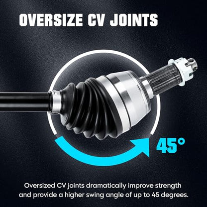 Front Left/Right Heavy Duty CV Axle for Polaris Ranger 900 Crew/XP 2013-2019(Non diesel versions, MUD), Ranger XP 1000 Crew EPS 2017-2020(Non HL), RZR S/4 800 2010-2014, Replace for 1332637, 2 Pcs - size: 2*Front Heavy Duty Axle