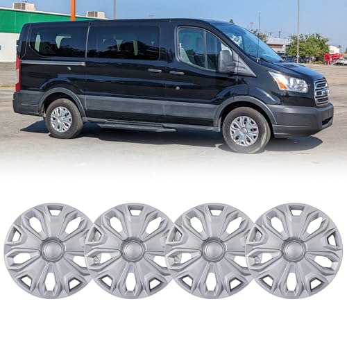 Hubcap Wheel Covers for 2015-2026 Ford Transit 150 250 350 350HD Sliver - color: 4 pcs Silver