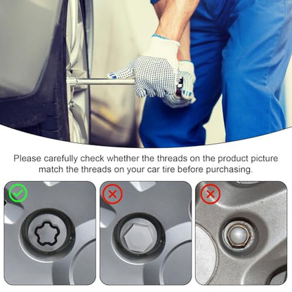 F-Wheel Locking Nut Tool, Special Steel Wheel Security Kit,Anti Theft Lug Nut Key for Dismantling & Installing Anti Theft Lugnut Tool Socket Remover Hand Repair Tools