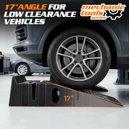 MoNiBloom Car Ramps Set of 2, Heavy-Duty 2.5 Ton (5000 lb)