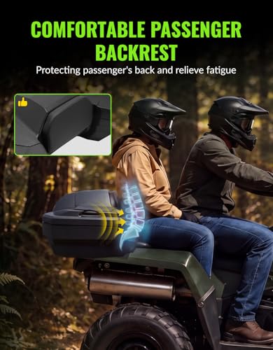 Green-L 82L Universal ATV Rear Storage Box Trunk Cargo Backrest Pad - size: #1-82L