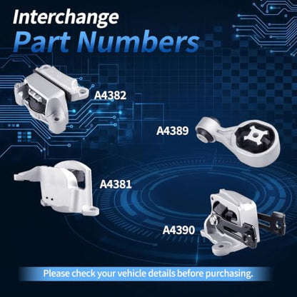 Engine Mount Set Fits 2019-2024 Nissan Altima 2.5L L4 - size: 2019 -2024 Altima 2.5L