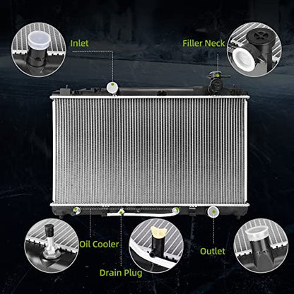 AUTOSAVER88 Radiator Compatible with 2007 2008 2009-2011 Camry L4 2.4L, 2010-2011 Camry 2.5L 4CYL - style: 07-11 Toyota Camry