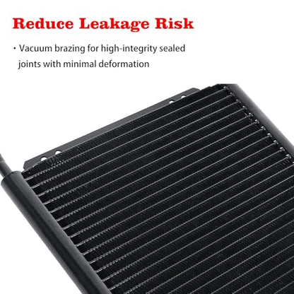 Aluminum transmission cooler kit,Cooling protection, Improving car performance,11 x 9.5 x 0.7 inches