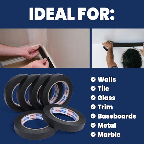 Adhes Black Masking Tape Painter's Tape 2in x 55yds - size: 2‘’ x 55yds