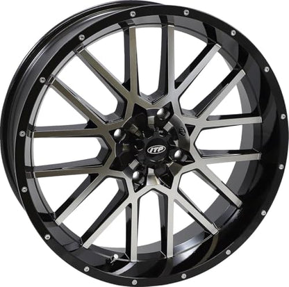 Machined/Black 20x6.5, 4/137, 4+2.5 ITP Storm Series Hurricane Wheel -