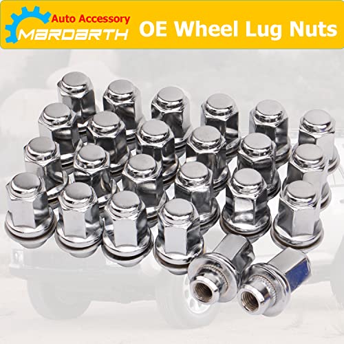24PCS 12x1.5mm 1.85 Inch Length 13/16 Hex OEM Factory Mag Lug Nuts Chrome - color: Chrome, size: M12x1.5