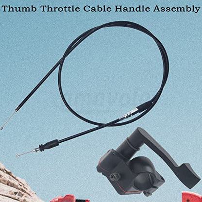 7/8''/ 22mm Thumb Throttle Cable Accelerator Handle Assembly Fit for 50cc 70cc 90cc 110cc 125cc 250cc ATV Quad Go Kart Pit Bike, Perfect Replacement Accessory.