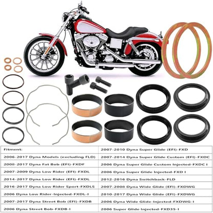 49mm Front Fork Seal Bushing Kit for Dyna Street Bob Super Glide Low Rider