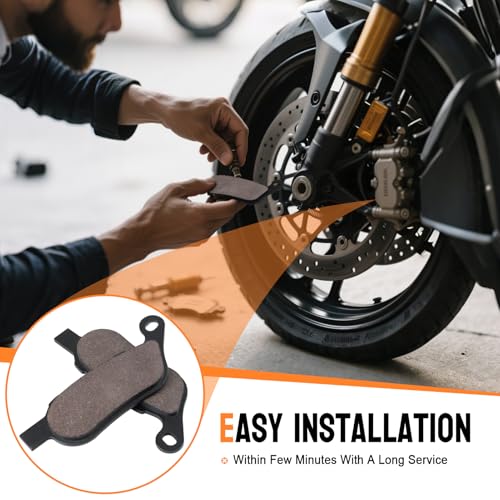 Brake Pads for Harley Davidson Fatboy 2008-2014, Softail Deluxe 2008-2014, Street Bob 2008-2017, Heritage Softail Classic, Super Glide, Softail Custom, Dyna Wide Glide, Rocker, Night Train, Low Rider