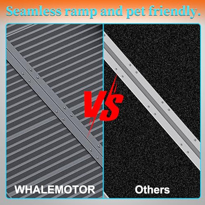WHALEMOTOR Black Portable Wheelchair Ramp, 6FT No-sew Non-Slip Aluminum Wheelchair Ramp, Folding Portable Wheelchair Ramps for Home, Weight Capacity Up to 800LBS, Loading Dock Plates - size: 6FT Using height 6-18"