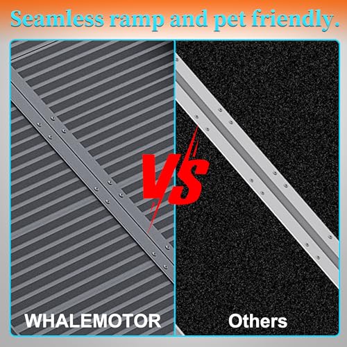 WHALEMOTOR Black Portable Wheelchair Ramp, 5FT No-sew Non-Slip Aluminum Wheelchair Ramp, Folding Portable Wheelchair Ramps for Home, Weight Capacity Up to 800 LBS, Loading Dock Plates - size: 5FT Using height 5-15"