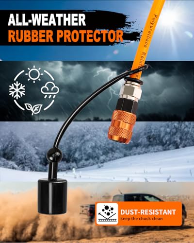 METOWARE 4 Tire Inflation Deflation System Digital Gauge 255" Wheelbase - color: Orange