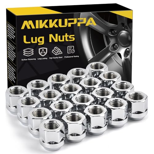 MIKKUPPA M12x1.5 Open End Lug Nuts, Chrome 20PCS Bulge Acorn Tire Nut - color: Chrome, size: 12x1.5 - 20 PCS