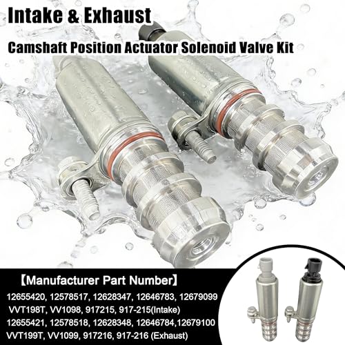 12655421 12655420 Intake & Exhaust Camshaft Position Actuator Solenoid Valve Kit Compatible with GMC Terrain, Saturn Sky/Aura, Pontiac G5/G4/G6, Chevy Cobalt/HHR/Malibu -Replaces 917215 917216