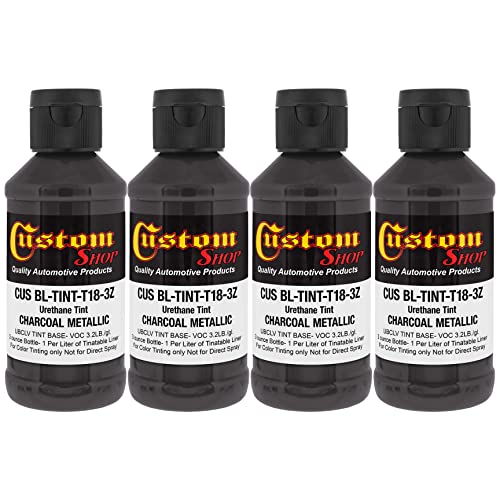 Custom Coat 3 Ounce, Charcoal Metallic, Bed Liner Tint Concentrate, 4 Pack - color: Charcoal Metallic, size: 3-Ounce (Pack of 4)