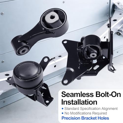 3PCS Engine Motor Mount Set Compatible with Yaris 1.5L L4 Manual - size: 2007-2012 Yaris Manual