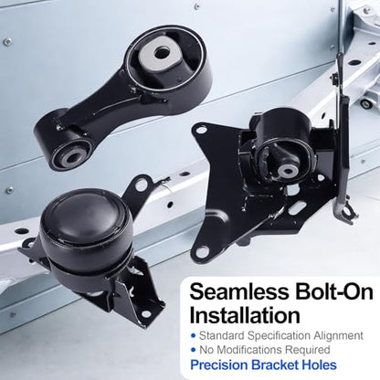 3PCS Engine Motor Mount Set Compatible with Yaris 1.5L L4 Manual - size: 2007-2012 Yaris Manual