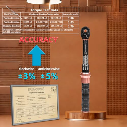 Torque Wrench 1/4-Inch Drive Dual Range Scales 20-240 In.lb/2.3-27.1Nm - size: 1/4" 20-240IN.LB