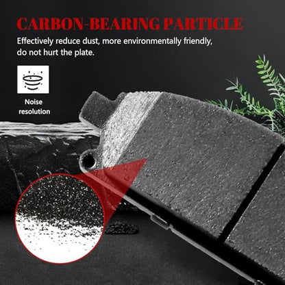 Ceramic Disc Brake Pads Set Front and Rear Replacement for Nissan Quest 2004 2005 2006 2007 2008 2009 2011 2012 2013 2014 2015 2016 2017/ X-Trail 2005-2006
