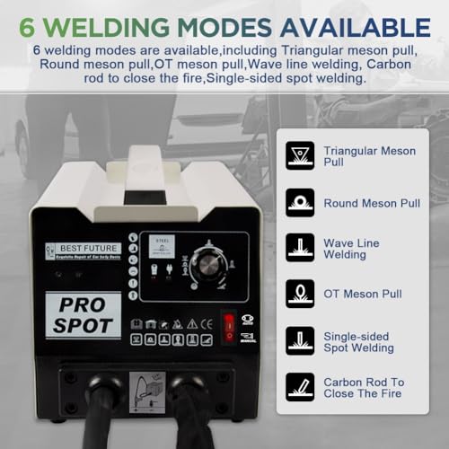 Spot Welder Dent Puller Machine Body Repair Dent Removal Tools 6 Models Dent Puller Welder 110V 3800A Car Dent Puller Smaller Welding Spot Stud Welder Dent Repair Kit Dent Remover Tool For Car/Trucks