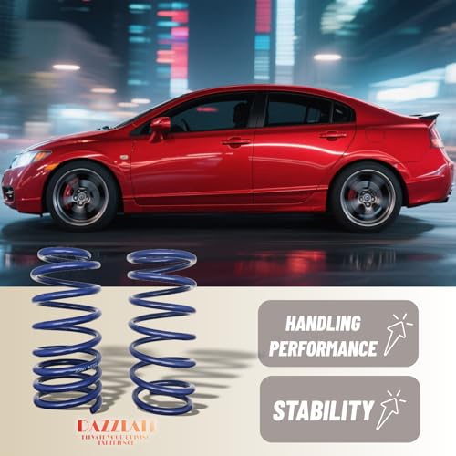TH-06CIVIC 1.5" Front & Rear Drop Lower Height Coil Blue Set of 4 | Fit for 2006-2011 Honda Civic | Lowering Sport Springs Kit